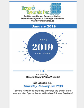 Thursday January 3rd 2019 We Launch On - Beyond Rewards