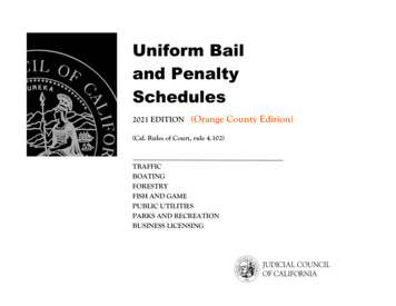 Uniform Bail And Penalty Schedules