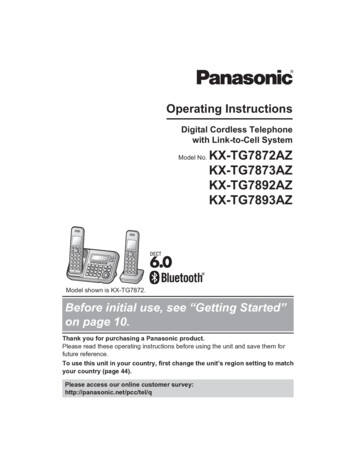 Operating Instructions (English) - Panasonic