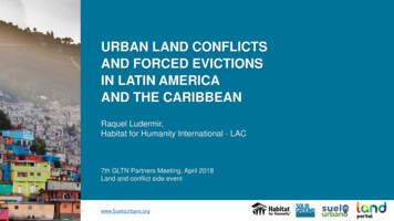 URBAN LAND CONFLICTS AND FORCED EVICTIONS IN 