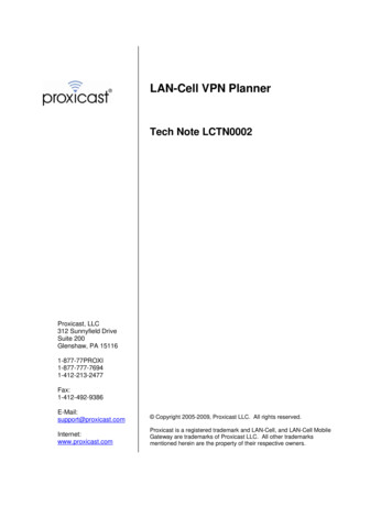 LAN-Cell VPN Planner - Proxicast