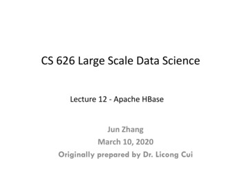 CS 626 Large Scale Data Science