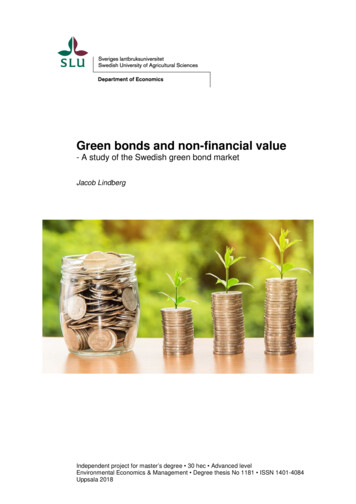 Green Bonds And Non-financial Value - SLU.SE
