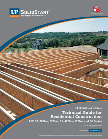 LP SolidStart I-Joists Technical Guide For Residential .