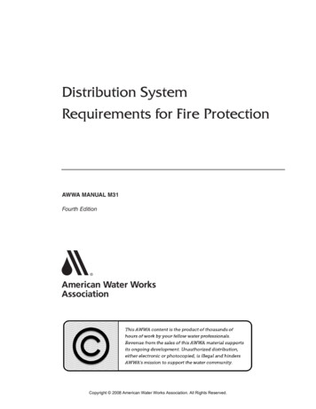 Distribution System Requirements For Fire Protection
