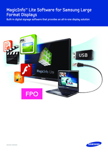 MagicInfo Lite Software For Samsung Large Format Displays