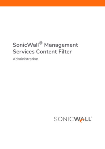 Management Services Content Filter - SonicWall