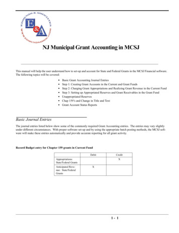 NJ Municipal Grant Accounting In MCSJ - Edmunds GovTech