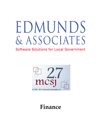 Finance - Edmunds GovTech - Local Government Software