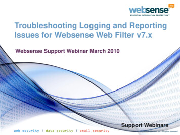 Troubleshooting Logging And Reporting Issues For Websense .