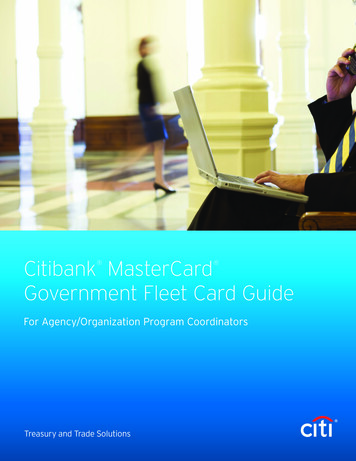 Citibank MasterCard Government Fleet Card Guide