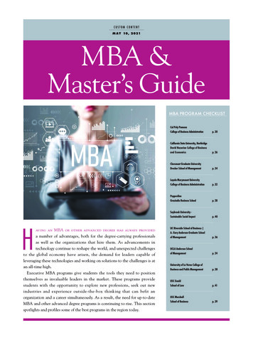 May 10, 2021 MBA & Name Of Master’s Guide Supplement Here