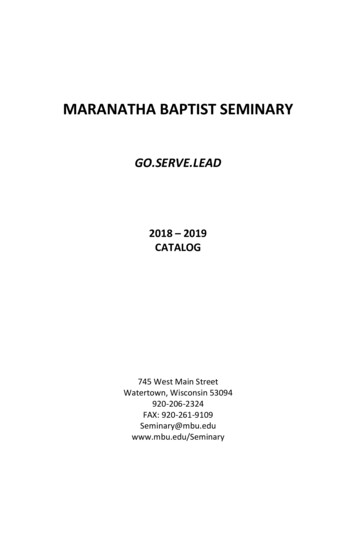 MARANATHA BAPTIST SEMINARY