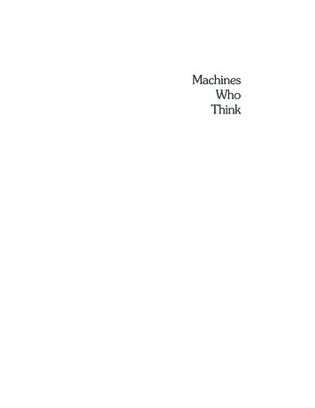 Machines Who Think - Monoskop