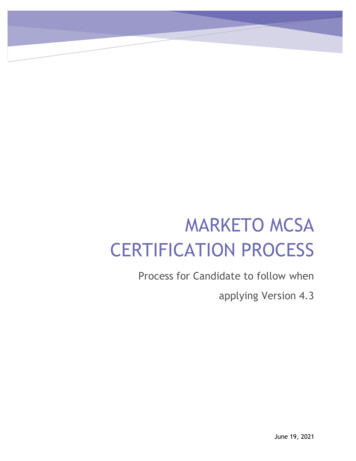 MarKeto MCSA Certification Process