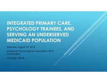 INTEGRATED PRIMARY CARE, PSYCHOLOGY TRAINEES, 