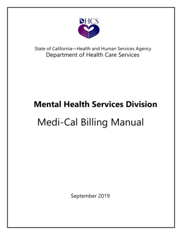 Medi-Cal Billing Manual - California