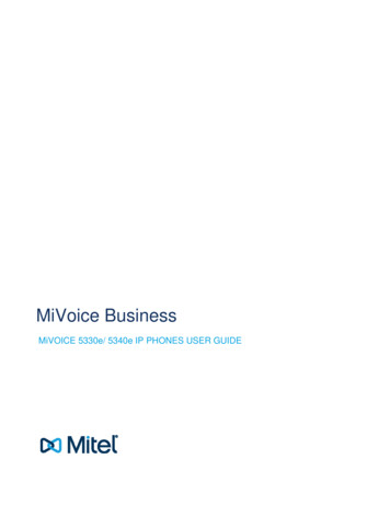 MiVoice 5330e / 5340e IP Phones User Guide