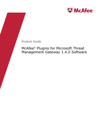 McAfee Plugins For Microsoft Threat Management 