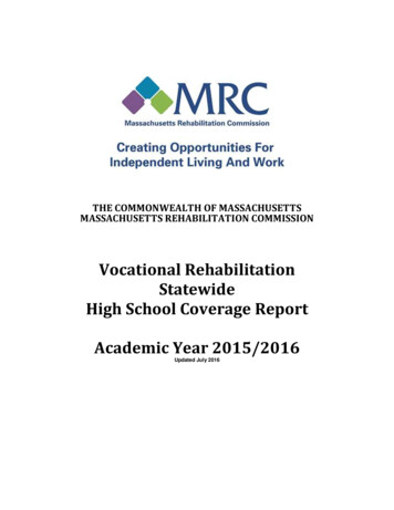 Vocational Rehabilitation Statewide High School . - Mass