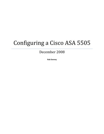 Configuring A Cisco ASA 5505 - Lewis University
