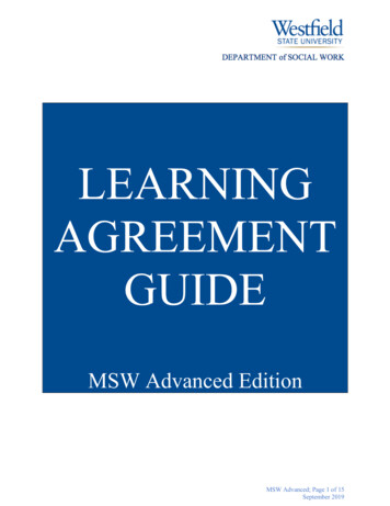 MSW Advanced Learning Agreement Guide