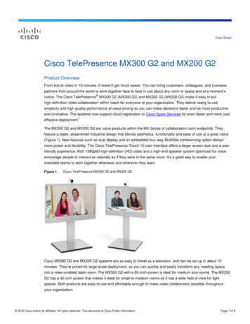 Cisco TelePresence MX300 G2 And MX200 G2 Data Sheet