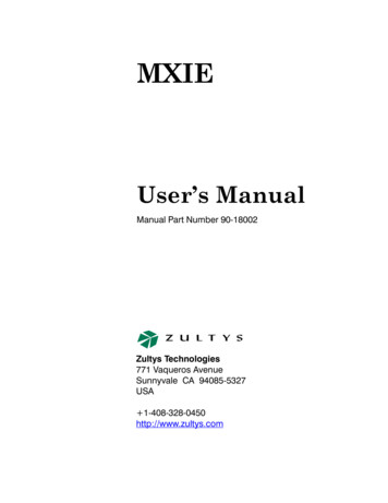 MXIE User’s Manual 1.1.1 (12 July 2003)