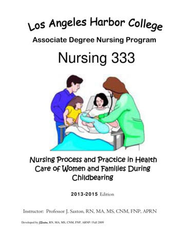 Associate Degree Nursing Program Nursing 333