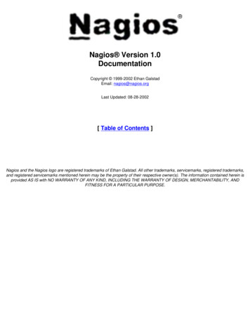 Nagios Version 1.0 Documentation