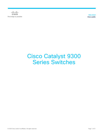 Cisco Catalyst 9300 Series Switches Data Sheet - Cloud 