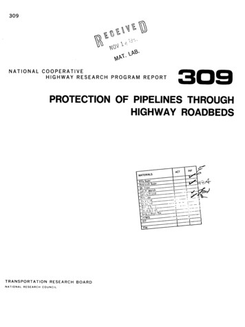 PROTECTION OF PIPELINES THROUGH HIGHWAY ROADBEDS