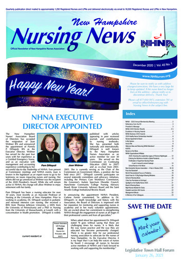 Official Newsletter Of New Hampshire Nurses Association