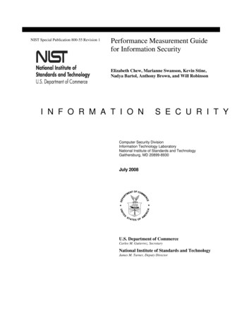 Performance Measurement Guide For Information Security
