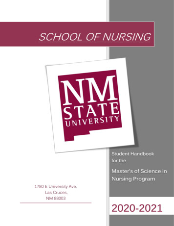 SCHOOL OF NURSING - New Mexico State University