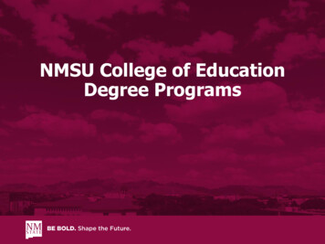 NMSU College Of Education Degree Programs