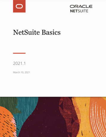 NetSuite Basics - Oracle