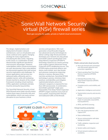 SonicWall Network Security Virtual (NSv) Firewall Series
