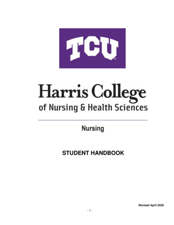 STUDENT HANDBOOK - Harris College Of Nursing & Health 