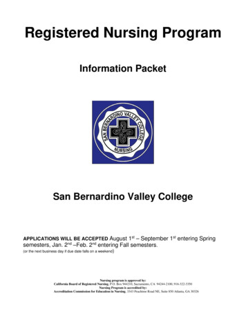 Registered Nursing Program - Valley College