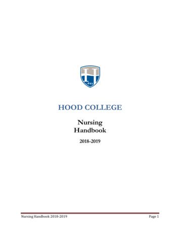 Nursing Handbook 2018-2019 - Hood College