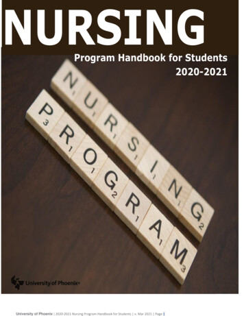 Nursing Program Handbook - University Of Phoenix