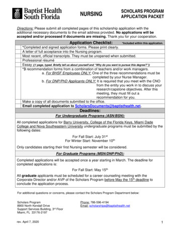 Nursing Scholars Program Application Packet - Mdc.edu