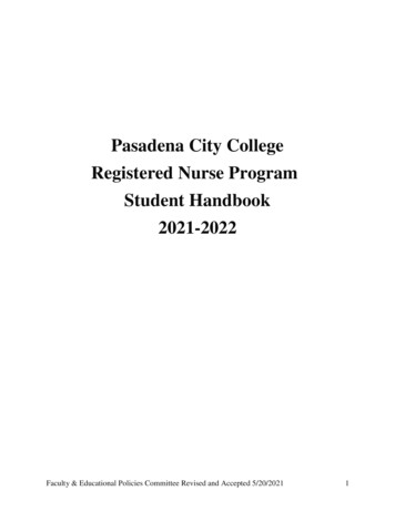 Nursing Student Handbook - Pasadena City College