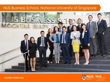 NUS Business School, National University Of Singapore