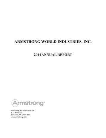 ARMSTRONG WORLD INDUSTRIES, INC.