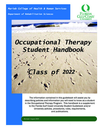 Occupational Therapy Student Handbook - Fgcu.edu