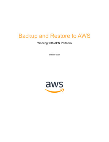 Backup And Restore To AWS