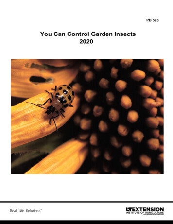 You Can Control Garden Insects - UT Extension