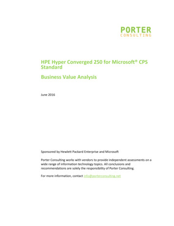 HPE Hyper Converged 250 For Microsoft CPS Standard .